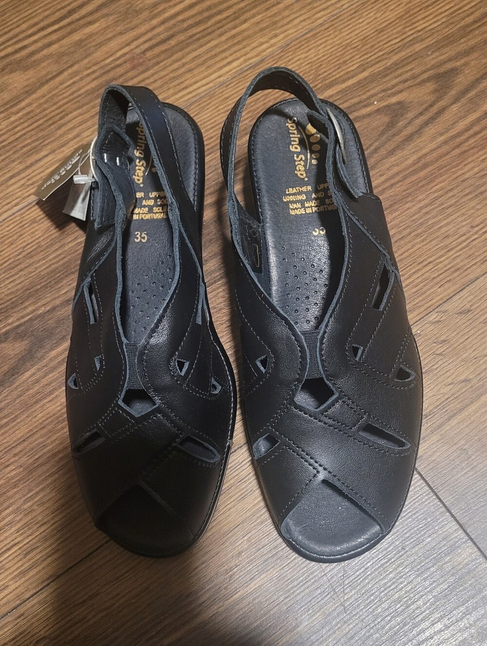 NWT SPRING STEP MARINA SLINGBACK SANDALS IN BLACK